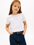 White Bomber Jacket With Colour-Blocked Logo On The Back  Girls
