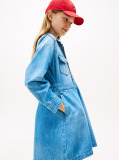 Blue Rochie Din Denim Cu Maneci Lungi  Fete
