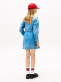 Blue Rochie Din Denim Cu Maneci Lungi  Fete