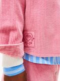 Roz Camasa Overshirt Relaxata Din Catifea Cu Patch Cu Logo  Fete