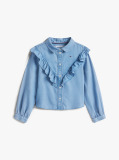 Denim Bluza Relaxata Cu Volane  Fete