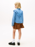 Denim Bluza Relaxata Cu Volane  Fete