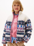 Beige Fairisle Teddy Jacket  Girls