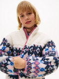 Beige Fairisle Teddy Jacket  Girls