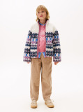 Beige Fairisle Teddy Jacket  Girls