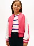 Multi Jacheta Bomber Cu Logo Colour-Blocked Pe Spate  Fete