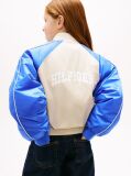 Multi Back Logo Shiny Relaxed Bomber Jacket  Girls