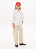 White Pointelle Cable Knit Relaxed Jumper  Girls