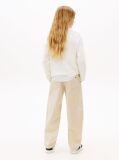 White Pointelle Cable Knit Relaxed Jumper  Girls