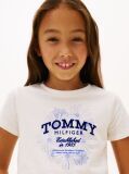 Alb Tricou Slim Cu Logo Floral  Fete
