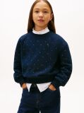 Blue Festive Stud Relaxed Fleece Sweatshirt  Girls