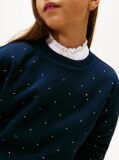 Blue Festive Stud Relaxed Fleece Sweatshirt  Girls