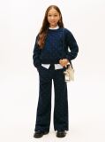 Blue Festive Pantaloni De Trening Cu Tinte  Fete