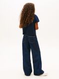 Blue T-Shirt Cu Logo Si Broderie Inima  Fete