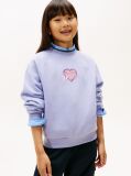 Purple Heart Logo Embroidery Sweatshirt  Girls