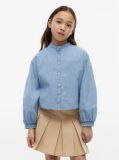 Denim Camasa din Chambray Cu Croiala Lejera Si Logo Brodat  Fete