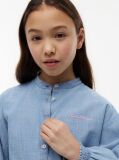 Denim Camasa din Chambray Cu Croiala Lejera Si Logo Brodat  Fete