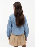 Denim Camasa din Chambray Cu Croiala Lejera Si Logo Brodat  Fete