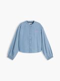 Denim Camasa din Chambray Cu Croiala Lejera Si Logo Brodat  Fete