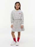 Multi Stripe Relaxed Sweatshirt Dress  Girls