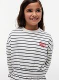 Multi Stripe Relaxed Sweatshirt Dress  Girls