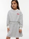 Multi Stripe Relaxed Sweatshirt Dress  Girls