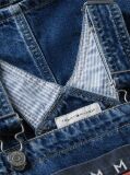 Denim Rochie Salopeta Din Denim Cu Buzunare Si Logo Heritage  Fete