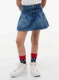 Denim Pleated Denim Skirt  Girls