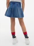 Denim Pleated Denim Skirt  Girls