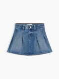 Denim Pleated Denim Skirt  Girls