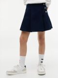 Blue Gold-Tone Button Pleated Skirt  Girls