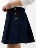 Blue Gold-Tone Button Pleated Skirt  Girls