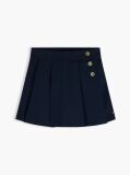 Blue Gold-Tone Button Pleated Skirt  Girls
