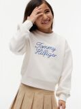 White Rope Logo Relaxed Terry Sweatshirt  Girls