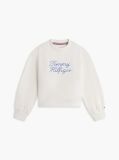 White Rope Logo Relaxed Terry Sweatshirt  Girls
