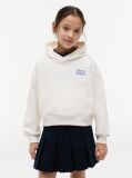 White Relaxed Rope Logo Hoody  Girls