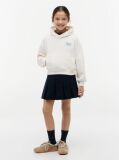 White Relaxed Rope Logo Hoody  Girls