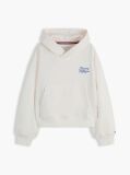 White Relaxed Rope Logo Hoody  Girls