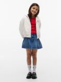 White Rhinestone Flag Relaxed Zip-Thru Hoody  Girls