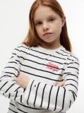 Multi Tricou Cu Maneca Lunga Croiala Lejera Si Rope Logo  Fete