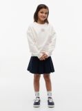White Rhinestone Crew Neck Sweatshirt  Girls