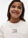 White Rhinestone Crew Neck Sweatshirt  Girls