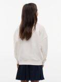 White Rhinestone Crew Neck Sweatshirt  Girls