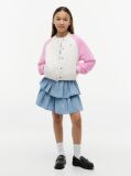 Denim Chambray Tiered Skirt  Girls