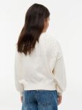 Beige Pointelle Relaxed Balloon Sleeve Jumper  Girls
