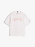 White Logo Jersey Crew Neck T-Shirt  Girls