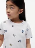 White Logo T-Shirt  Girls