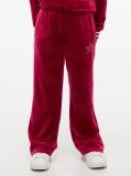 Red Star Flag Velour Wide Leg Joggers  Girls
