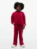 Red Star Flag Velour Wide Leg Joggers  Girls