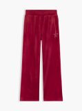 Red Star Flag Velour Wide Leg Joggers  Girls